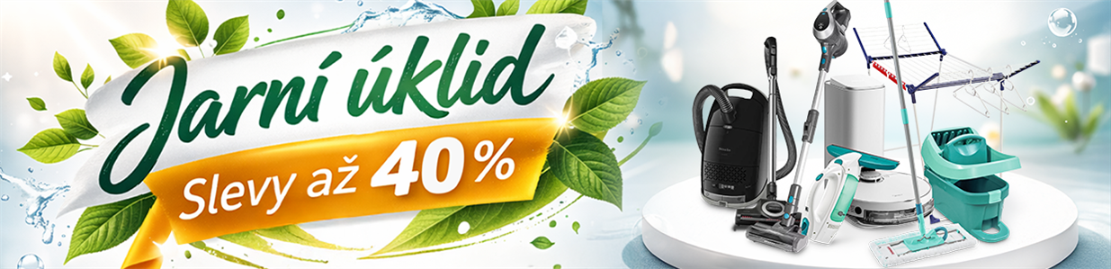 Jarní úklid - vysavače, leifheit, sušáky, parní mop